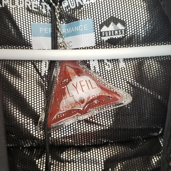 PUREMSX Men's Quilted Jacket Parka Insulated Fur Hooded Heavy Duty Overcoat Sz M - Picture 3 of 16